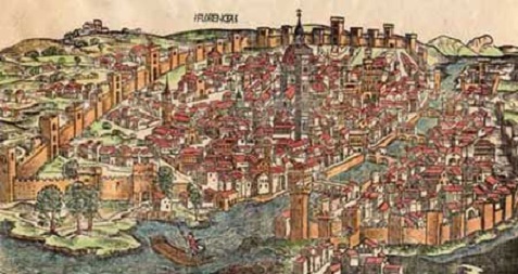 Carte ancienne de Florence