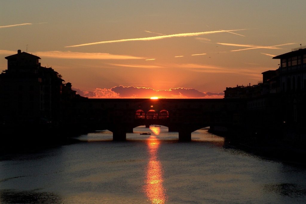 Ponte Vecchio Florence Coucher de Soleil