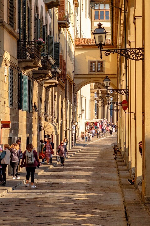 Rues Arcades centre ville Florence