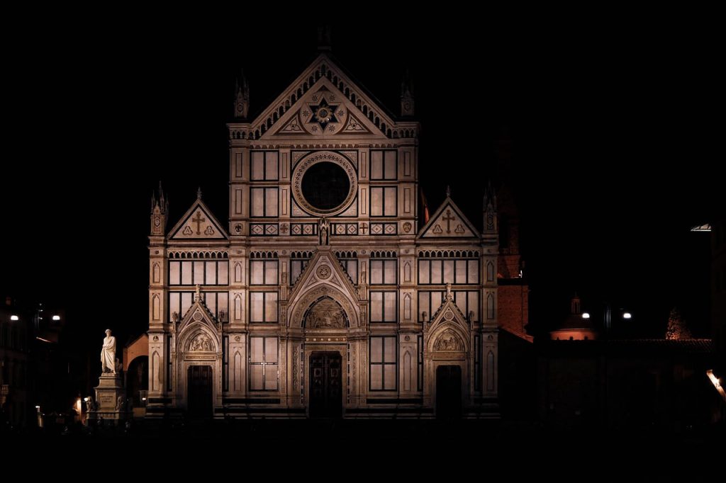 Santa Croce Florence by night