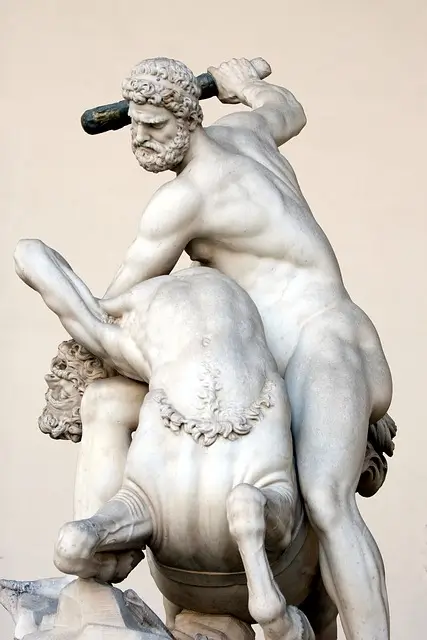 Hercule en lutte contre le centaure Nessus